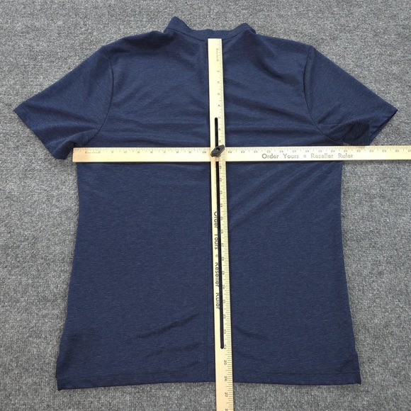 West Virginia Mountaineers Polo Shirt Mens L Blue NCAA Golf Nike DriFit Blade - Picture 10 of 12